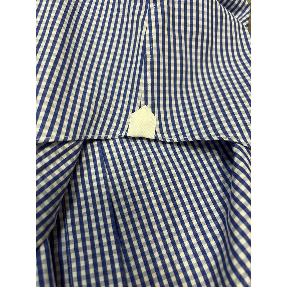 Ermenegildo Zegna Shirt Mens‎ 39 15.5 Blue plaid long Sleeve Button Up Cotton - Picture 6 of 6